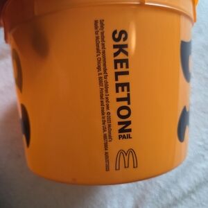 McDonald's Orange 'Skeleton Pail' Halloween Bucket